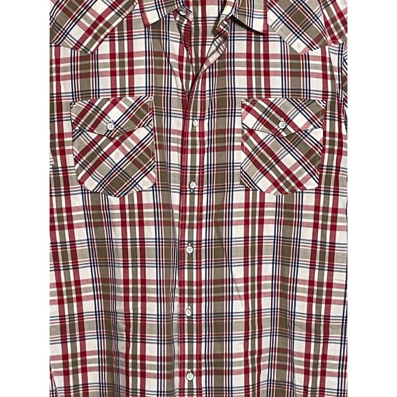 Old Navy Shirt Size XXL Mens Classic Button Up Short Sleeve Checkered 2XL - Picture 2 of 7